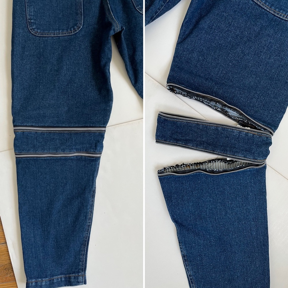 Youths In Balaclava Zip Jeans ,US 28R ,28 Inseam, Non-stretch, Detachable Length - Picture 12 of 14